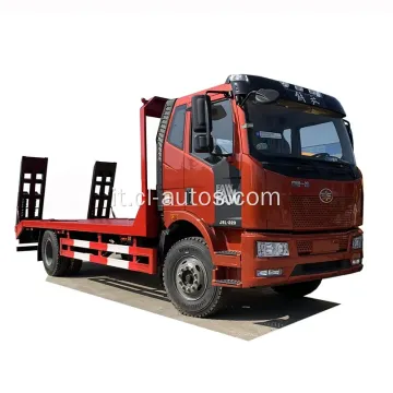 FAW 4x2 6 ruote camion a letto piatto con scala di salita posteriore per carrello elevatore di escavatore bulldozer